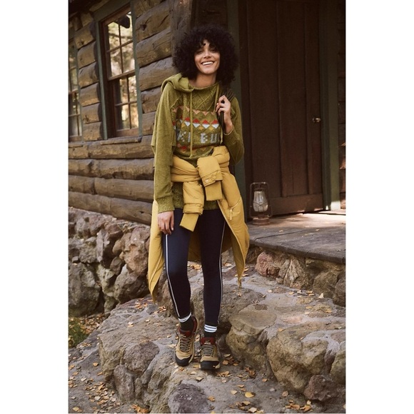 Free People FP Movement Powder Snow Bunny Ski Bum Sweater Hoodie Small GorpCore - Picture 4 of 17